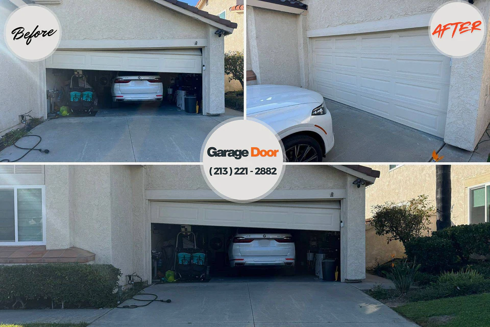 Before and after: garage door repair White Salmon, WA
